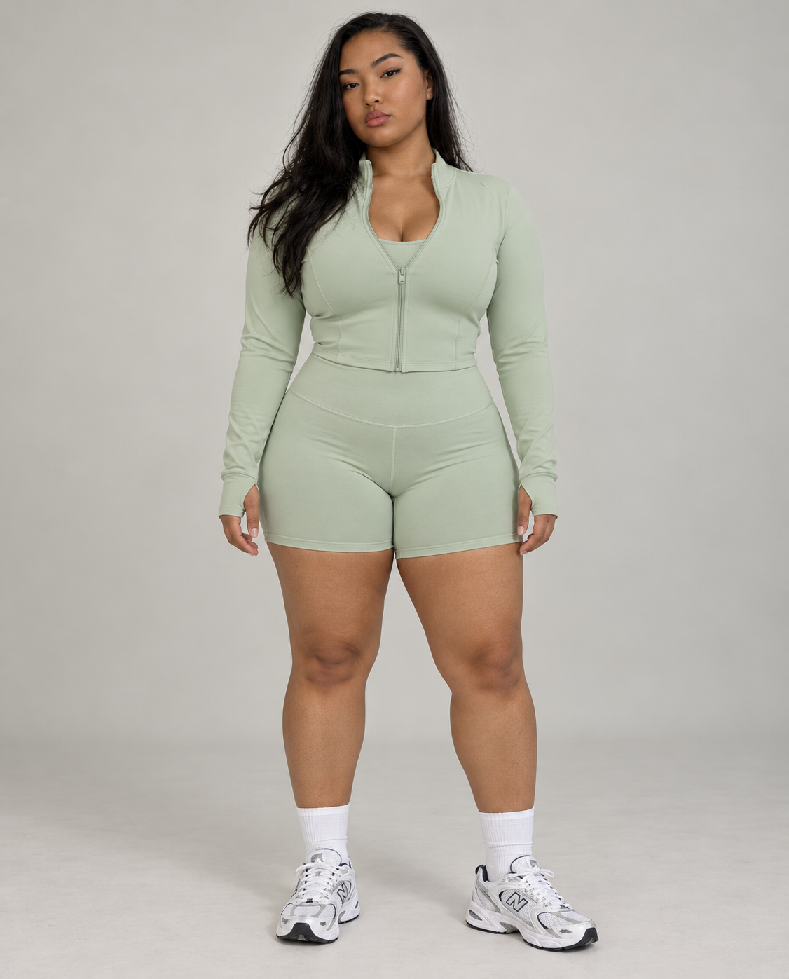 Seamless Sculpting 3-Piece Zip Jacket Set