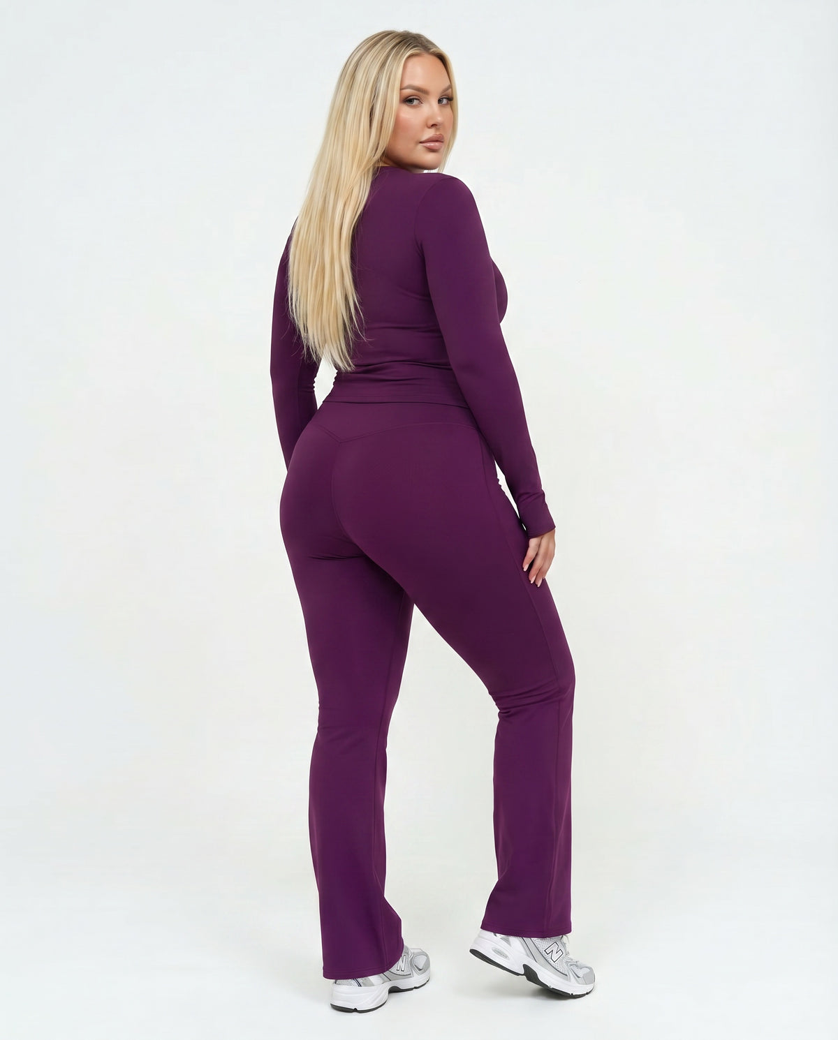 Ruched High Waist Flare Yoga Leggings — view 6