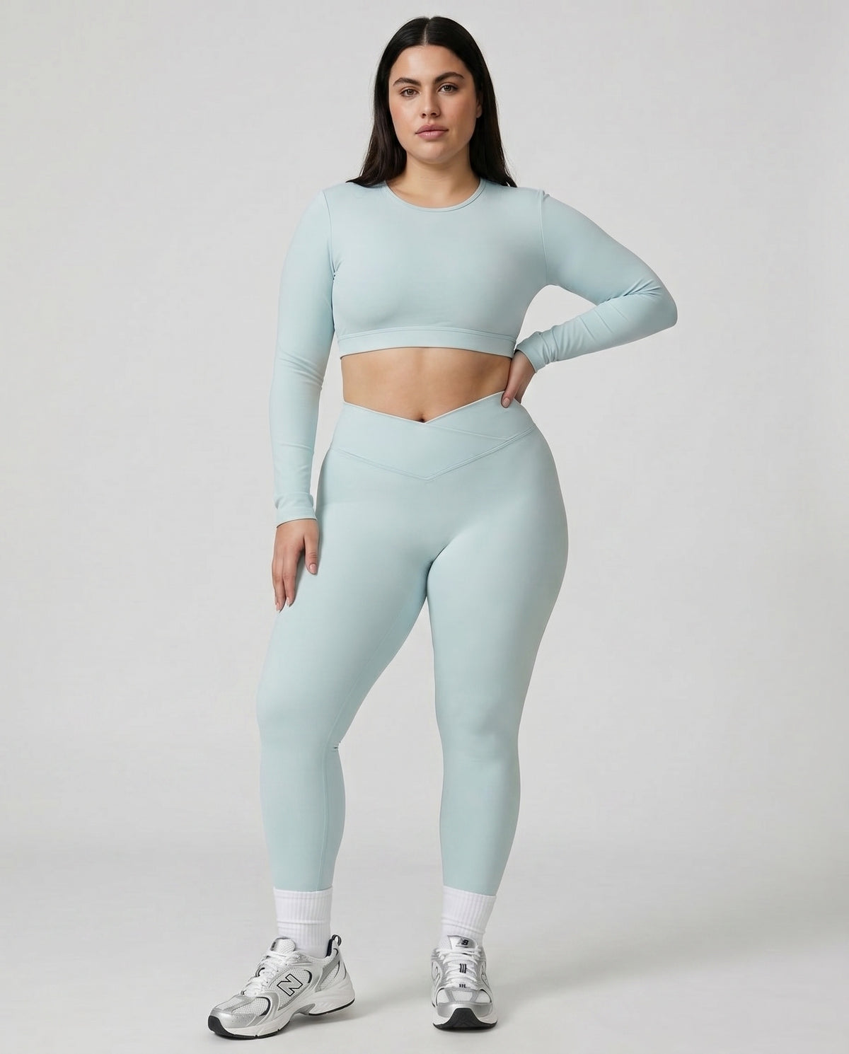 High Waist Crossover Sculpt Compression Leggings — view 3