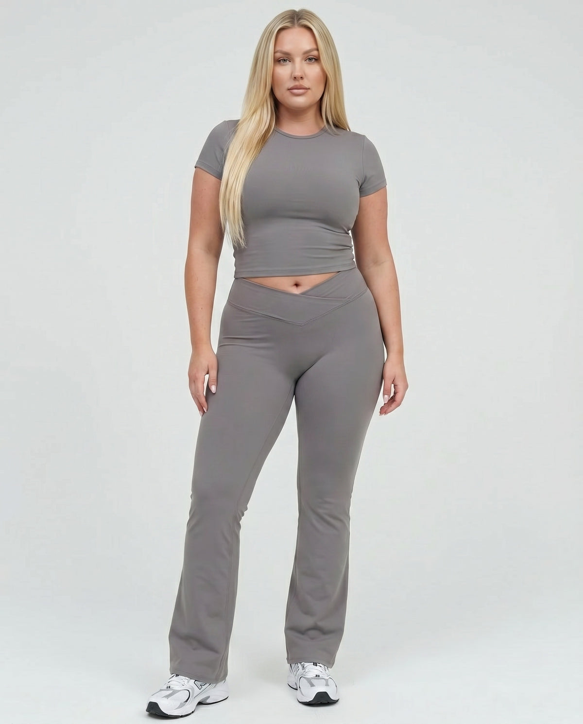 Ruched High Waist Flare Yoga Leggings — view 3