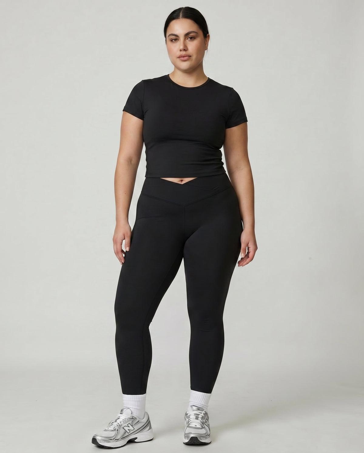 High Waist Crossover Sculpt Compression Leggings — view 3