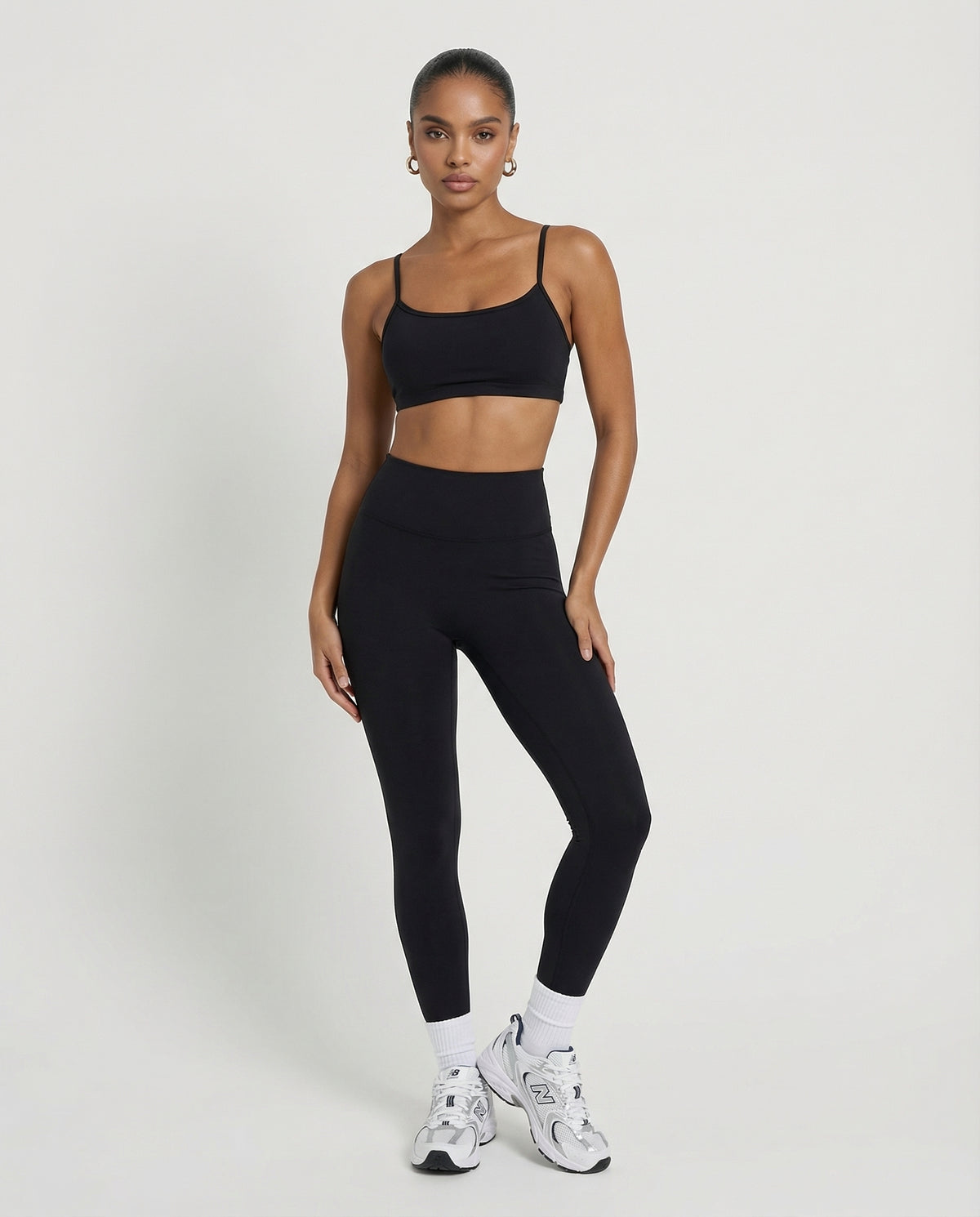 Seen seamless workout set featuring sculpting high waist leggings and matching top for women’s activewear.