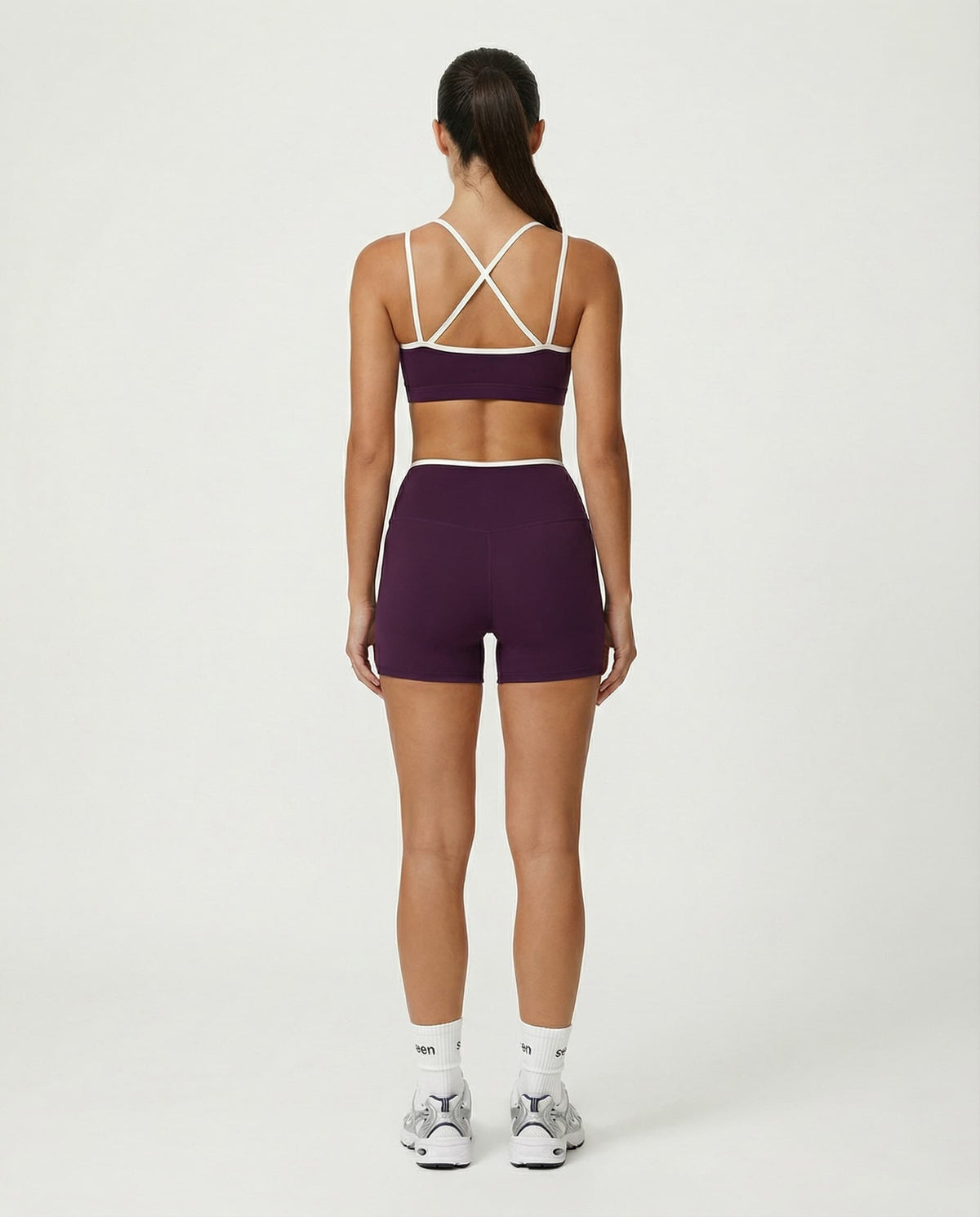 Sculpt Biker Short Set in Purple