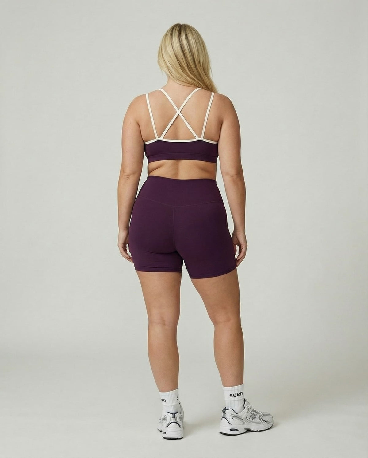 Sculpt Biker Short Set in Purple