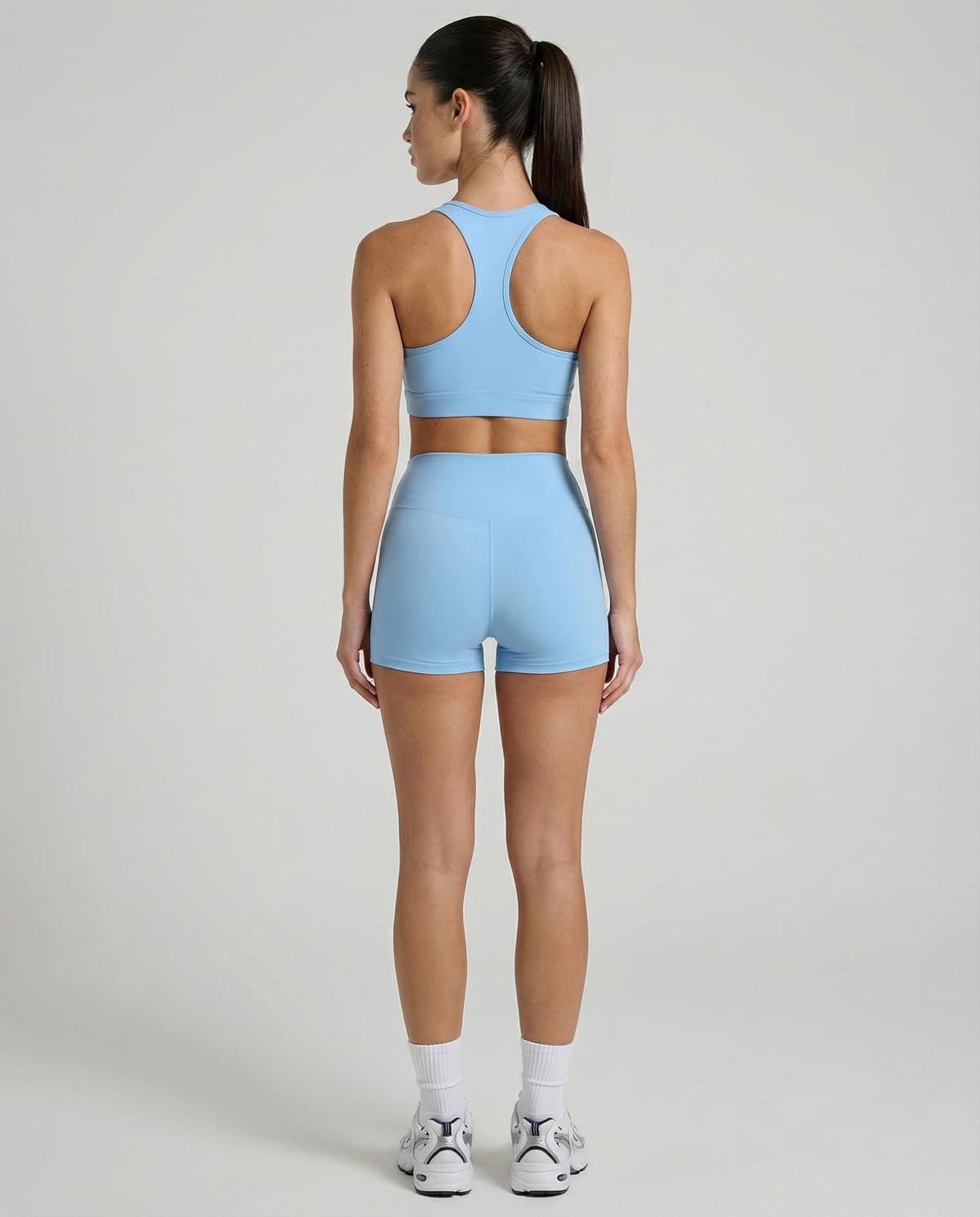 Sky Blue Sculpt Racerback Tank & Shorts Set