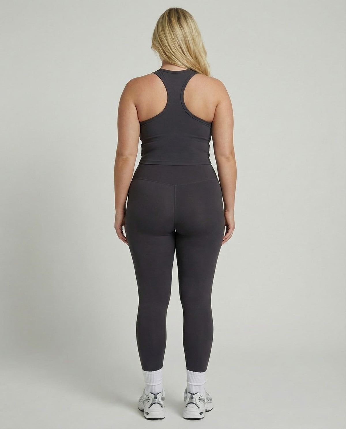 Charcoal Grey Sculpt Racerback Tank & Leggings Set