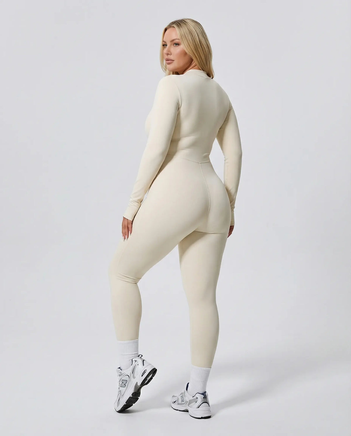 Sculpting Jumpsuit Seamless Long Sleeve Zip