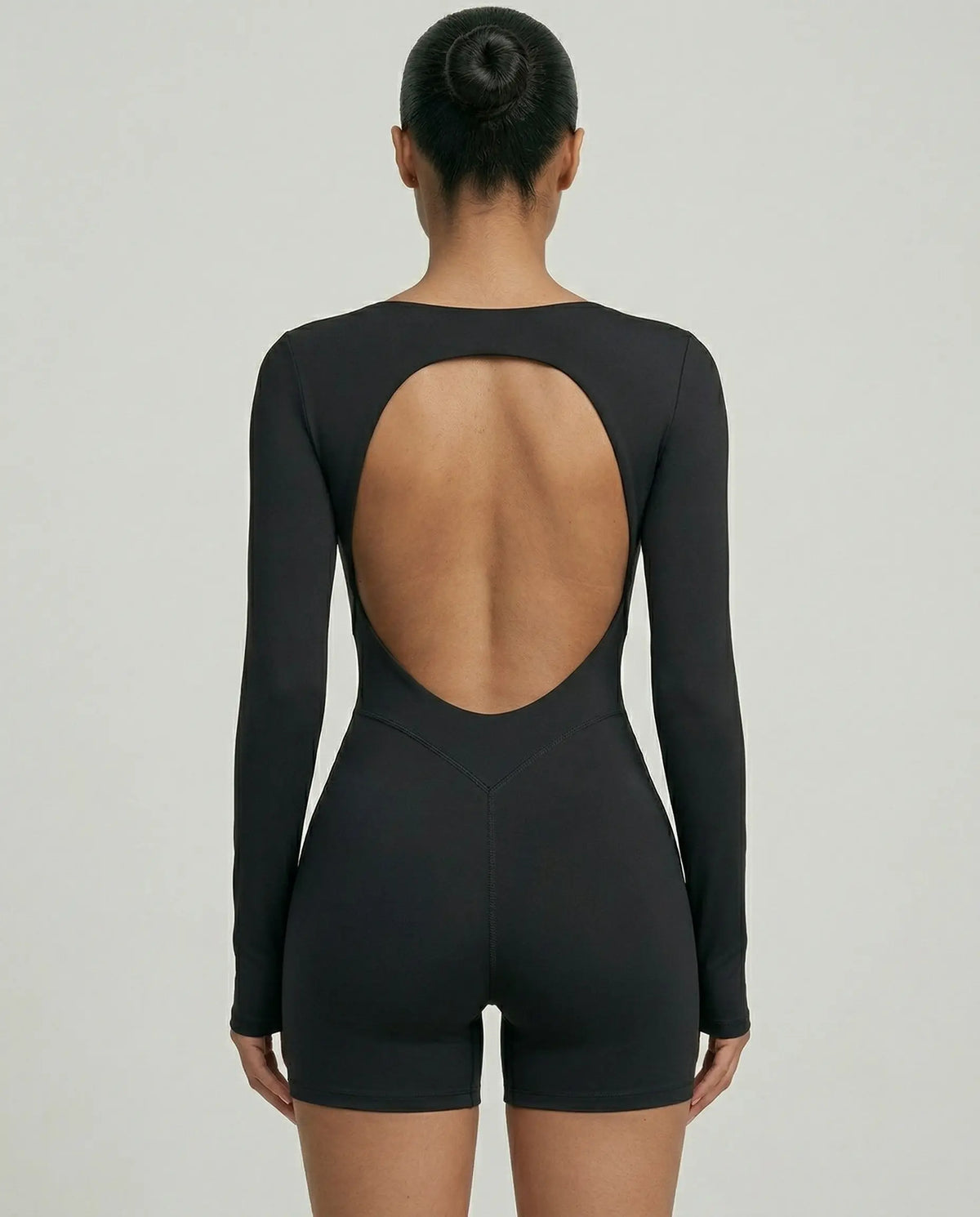 Sculpting Romper Women Long Sleeve Square Neck