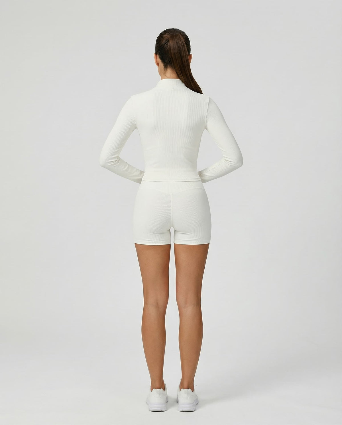 Women's Workout Set – Zip Jacket & Sculpting Shorts