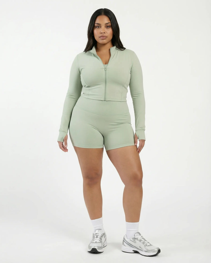 Seamless Sculpting 3-Piece Zip Jacket Set