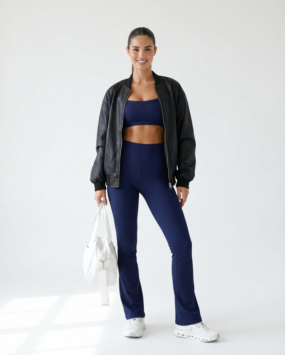 Sports Bra Ribbed Square Neck Crop — view 4