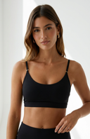 Silken Essential Bra Black Women Seamless Stretch