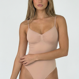 Seamless Bodysuit Nude Women Sculpting One Piece Stretch Fabric