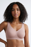 Wireless Scalloped Jelly Bra Pink Women Soft Stretch