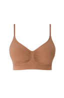 Soft Wireless Bra Unlined Brown Women Seamless Stretch