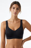 Wireless Full Coverage Jelly Bra Black Women Seamless Stretch