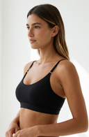 Silken Essential Bra Black Women Seamless Stretch