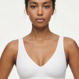 Wireless Lifting Jelly Bra White Women Seamless Stretch