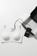 Wireless Lifting Jelly Bra White Women Seamless Stretch