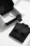 Sculpted Second Skin Jumpsuit Black Women One Piece Stretch Fabric