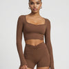 Activewear Set Biker Shorts & Long Sleeve – Sculpting