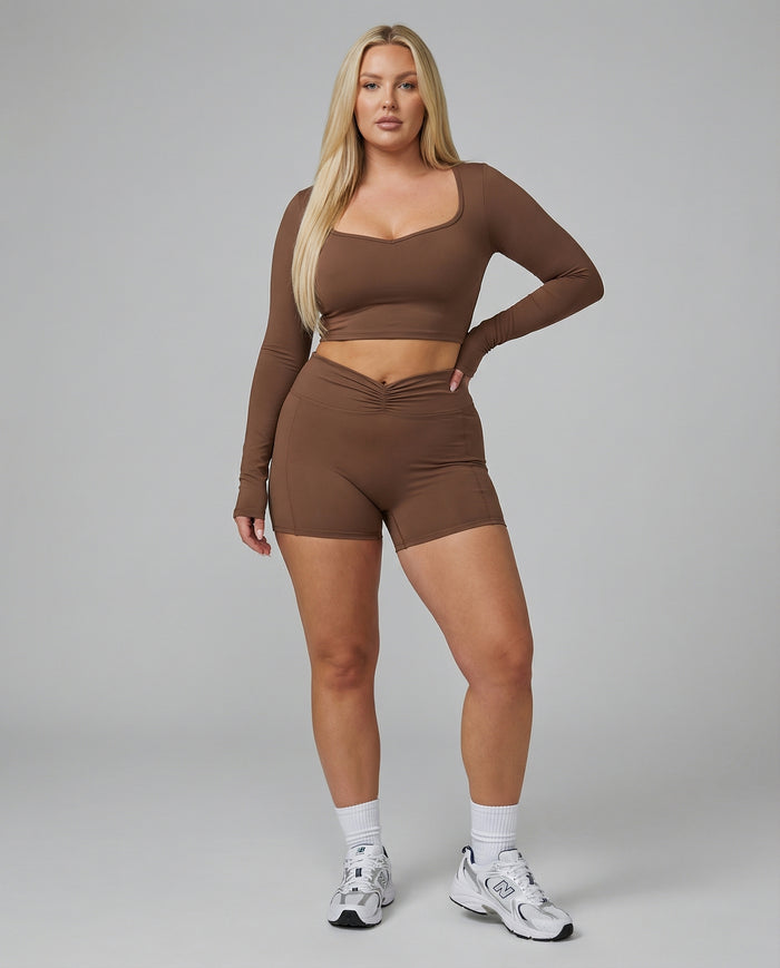 Activewear Set Biker Shorts & Long Sleeve – Sculpting