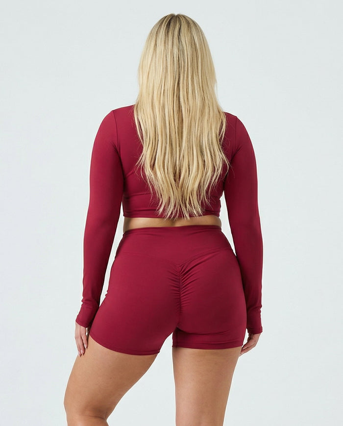 Activewear Set Biker Shorts & Long Sleeve – Sculpting