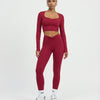 Activewear Set Women Long Sleeve & High Waist Leggings