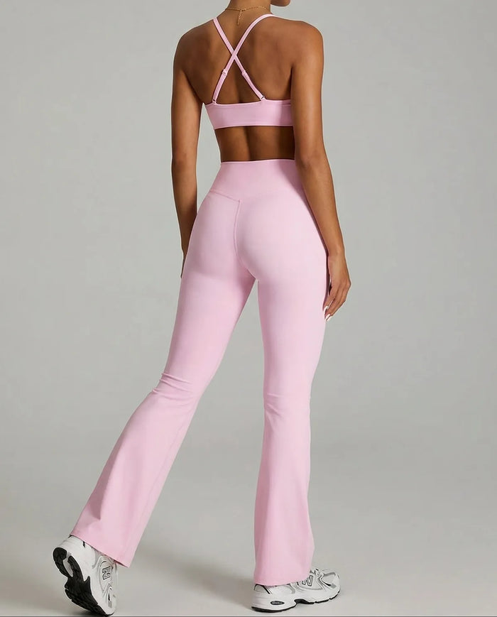 Activewear Set Yoga Flare Leggings & Bra – Sculpt Fit