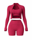 Seamless Sculpting 3-Piece Zip Jacket Set