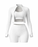 Seamless Sculpting 3-Piece Zip Jacket Set