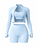 Seamless Sculpting 3-Piece Zip Jacket Set