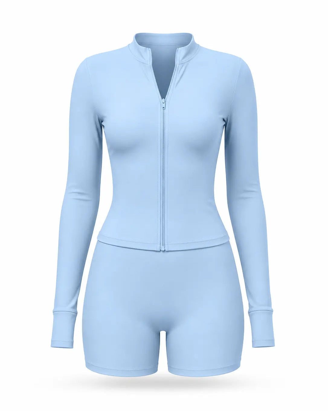 Women's Workout Set – Zip Jacket & Sculpting Shorts