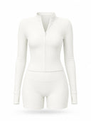 Women's Workout Set – Zip Jacket & Sculpting Shorts