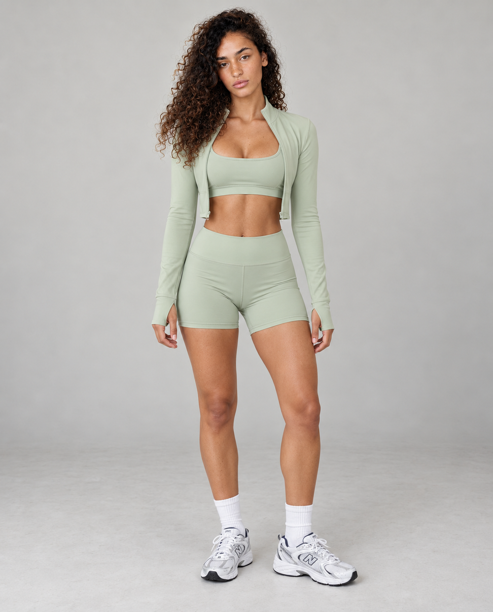 Seamless Sculpting 3-Piece Zip Jacket Set