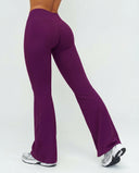 Ruched High Waist Flare Yoga Leggings — view 4