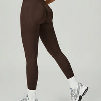Seamless Knit High Waist Ankle Length Leggings