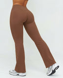 Ruched High Waist Flare Yoga Leggings — view 4