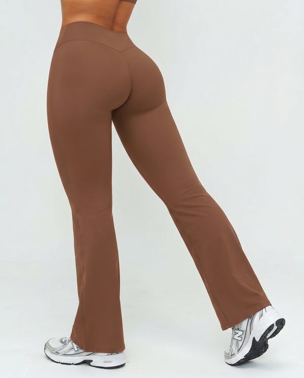 Ruched High Waist Flare Yoga Leggings