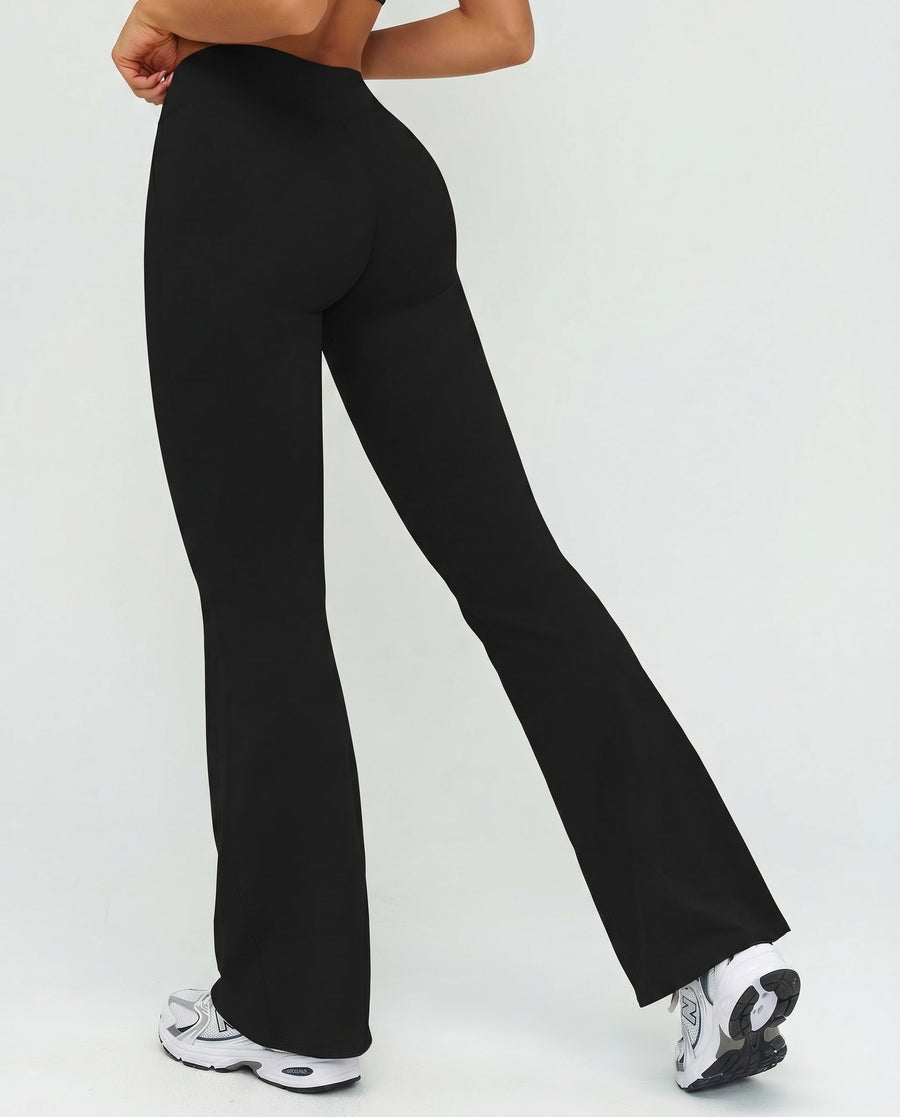 Ruched High Waist Flare Yoga Leggings