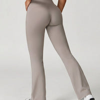 High Waist Wide Waistband Flare Leggings