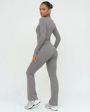 Ruched High Waist Flare Yoga Leggings — view 5