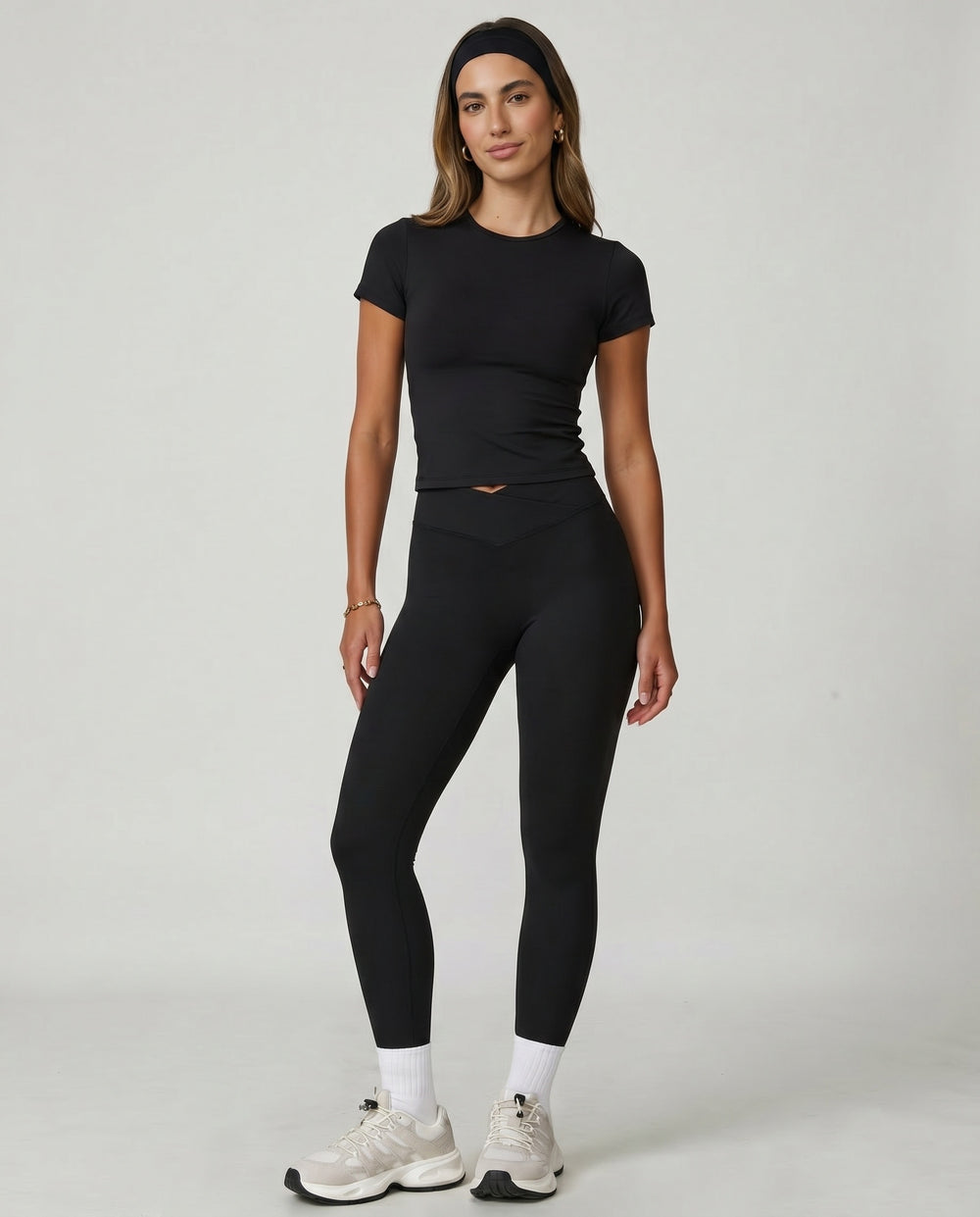 High Waist Crossover Sculpt Compression Leggings