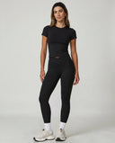 High Waist Crossover Sculpt Compression Leggings — view 2