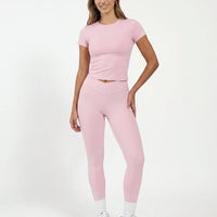 High Waist Crossover Sculpt Compression Leggings — view 2