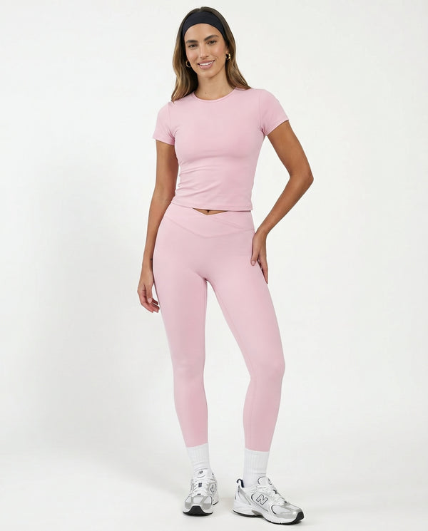 High Waist Crossover Sculpt Compression Leggings