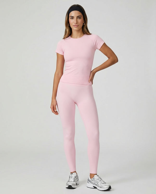 Seamless Knit High Waist Ankle Length Leggings
