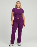 Ruched High Waist Flare Yoga Leggings — view 3