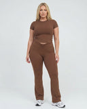 Ruched High Waist Flare Yoga Leggings — view 3