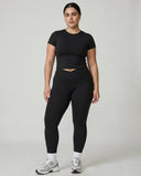 High Waist Crossover Sculpt Compression Leggings — view 3